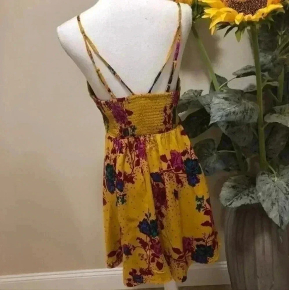 Free People The Perfect Floral Fit and Flare Mini Size XS Tropical Beachy - Picture 5 of 7
